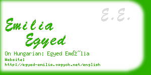 emilia egyed business card